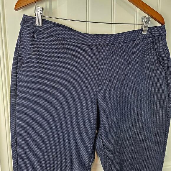Liverpool Dress Pants Womens Size 12 Blue Polka Dots Stretch Career High Rise - Picture 3 of 11
